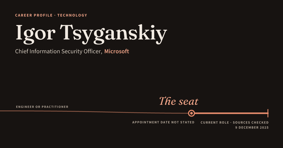 Igor Tsyganskiy, Microsoft's CISO, expands the security org around him ...